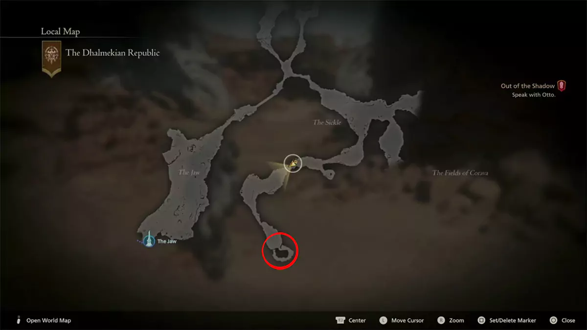 Where to find the Grimalkin hunt in Final Fantasy 16 on the Dhalmekia map.