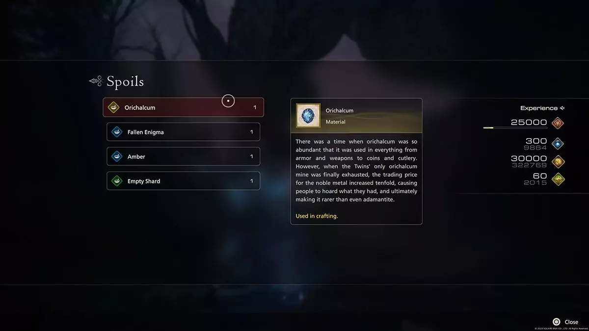 The rewards for completing the Ruin Reawakened hunt in Final Fantasy 16.