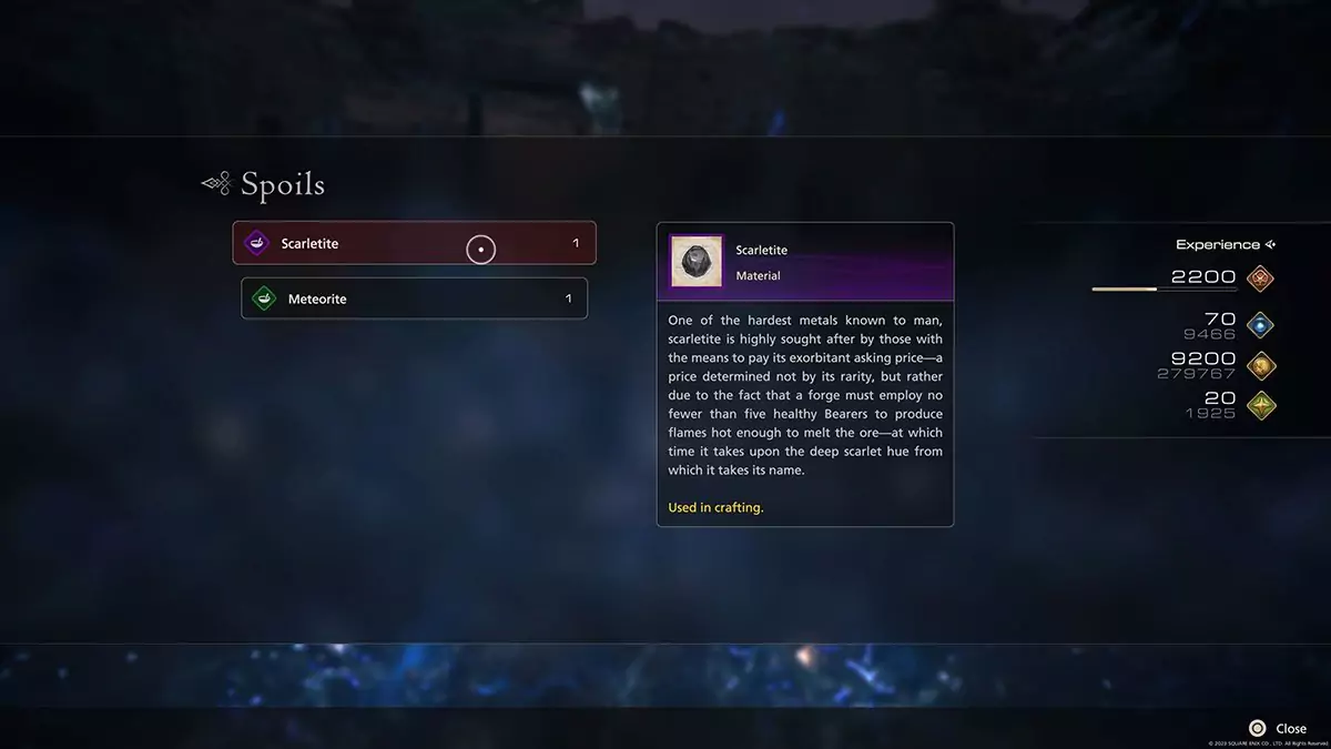 Rewards for completing the Ten of Clubs hunt in Final Fantasy 16.