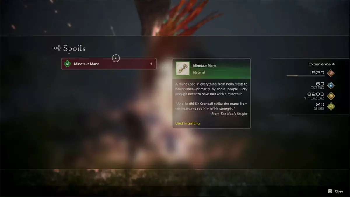 The rewards for the Sekhret hunt in Final Fantasy 16.