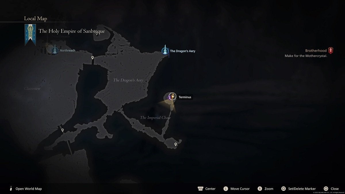 The Location of Final Fantasy 16's Blood Moon hunt in the Holy Empire of Sanbreque.