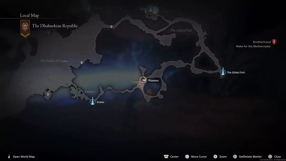 The location of the Usher to the Underworld in Final Fantasy 16's Dhalmekian Republic location.