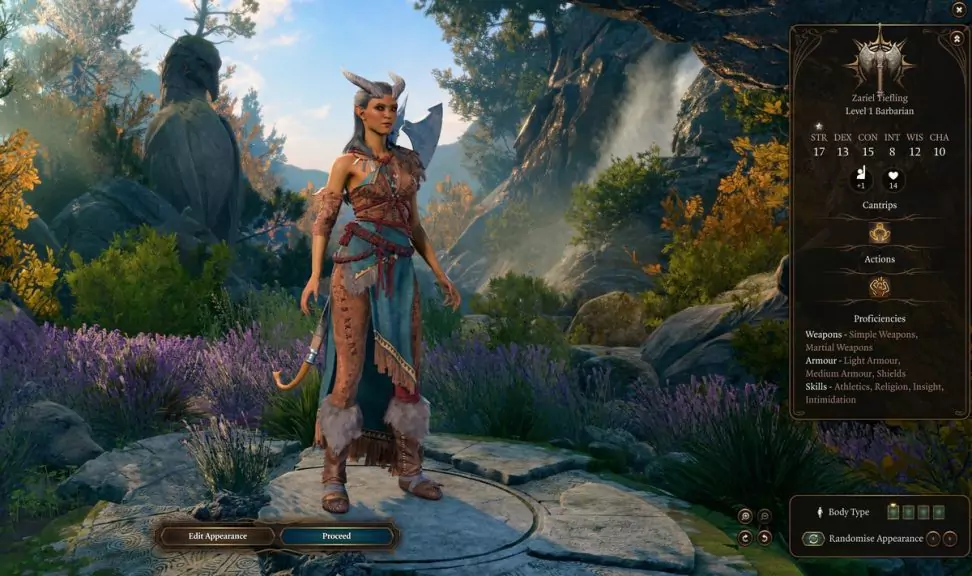 The Barbarian class in Baldur's Gate 3.
