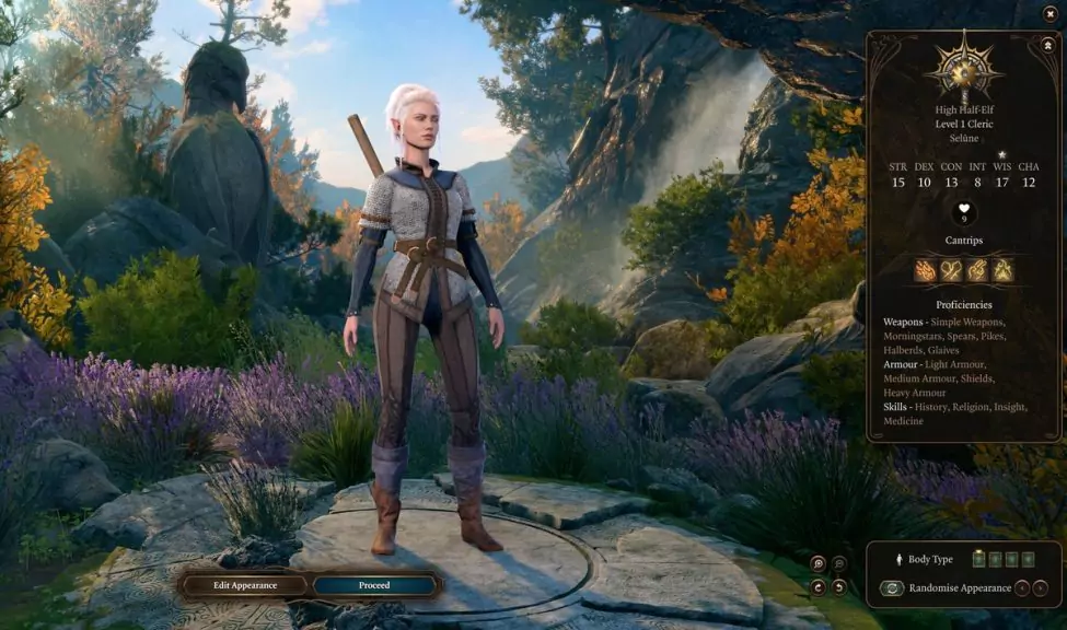 The Cleric class in Baldur's Gate 3.