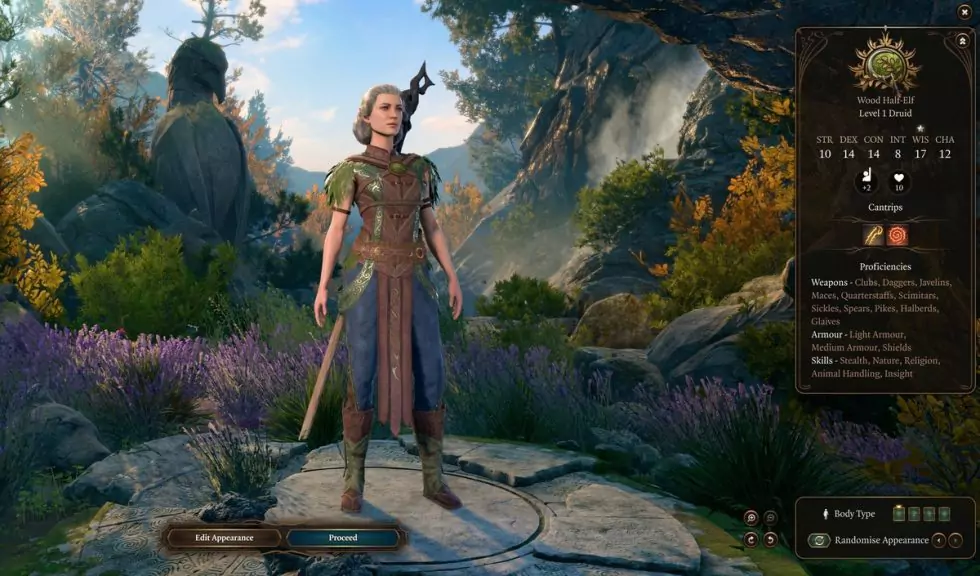 The Druid class in Baldur's Gate 3.