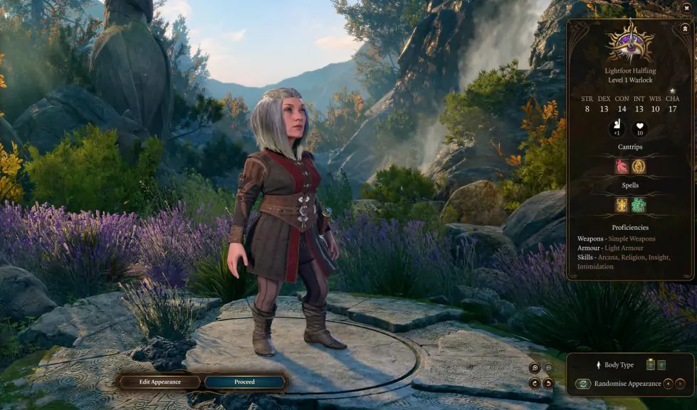 A Halfling character in Baldur's Gate 3.
