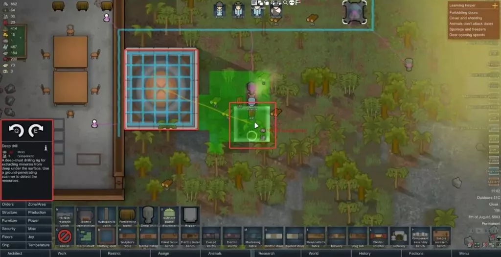 Deep drilling to get more Steel in RimWorld.