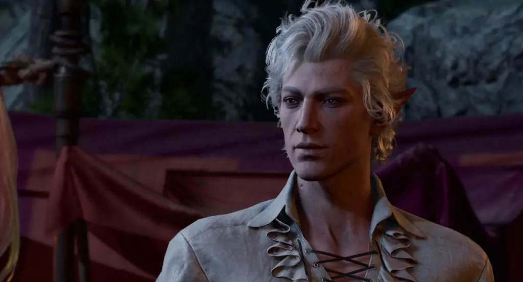 Asterion, a high elf vampire in Baldur's Gate 3.