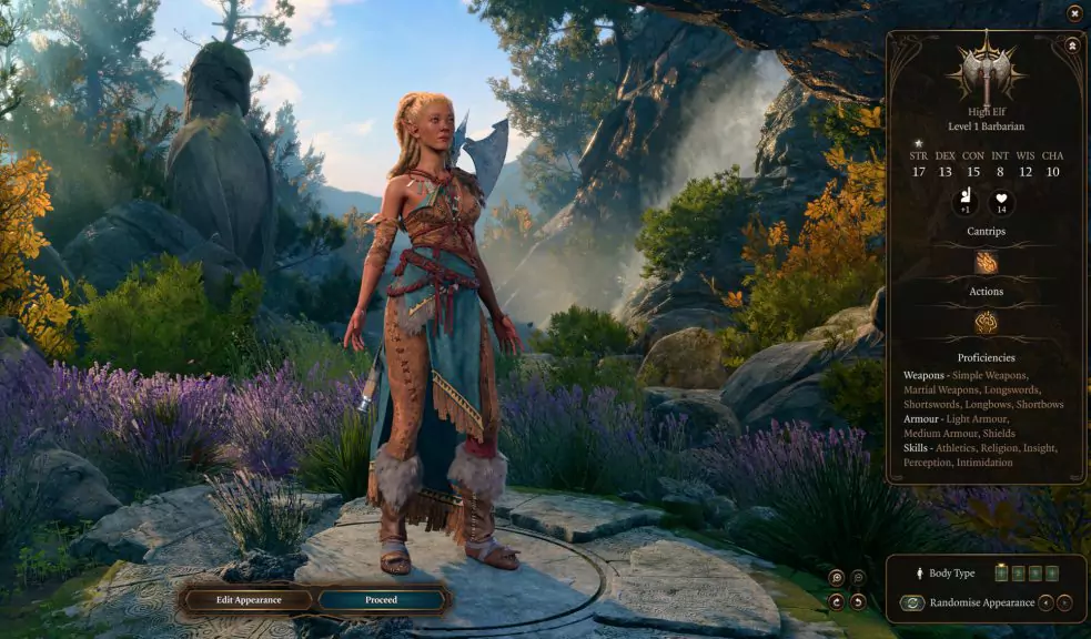 An Elf character in Baldur's Gate 3.