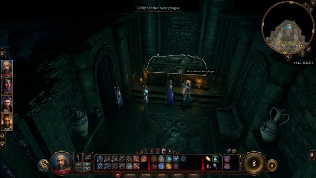The location of Withers in the Dark Crypt in Baldur's Gate 3.