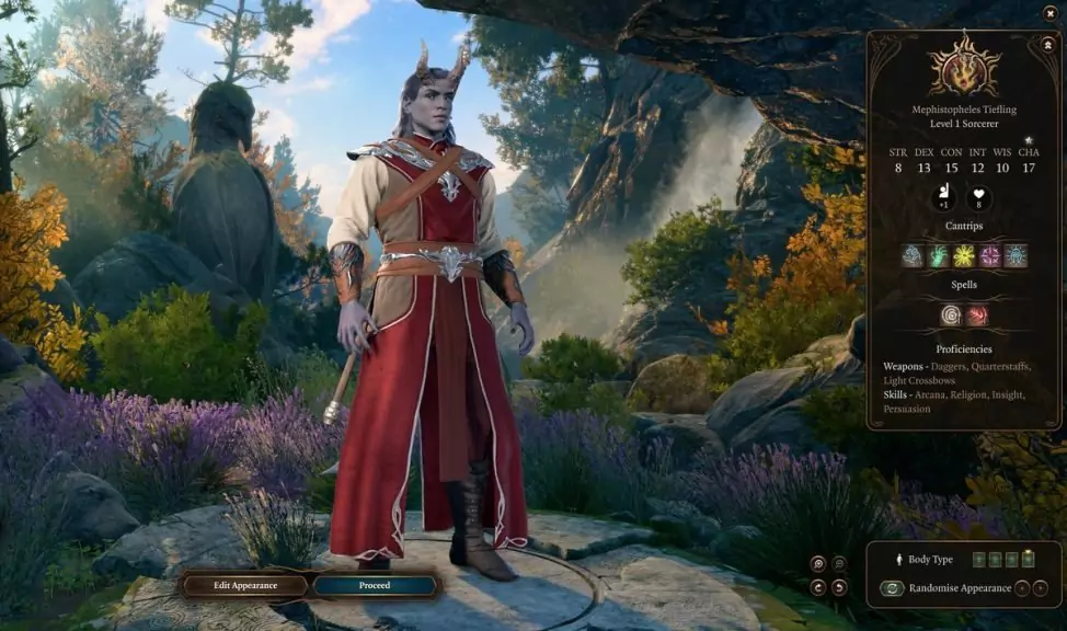 The Sorcerer class in Baldur's Gate 3.