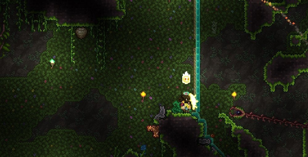 A Man Eater in the Underground Jungle of Terraria