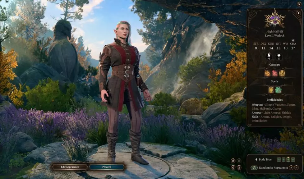 The Warlock class in Baldur's Gate 3.