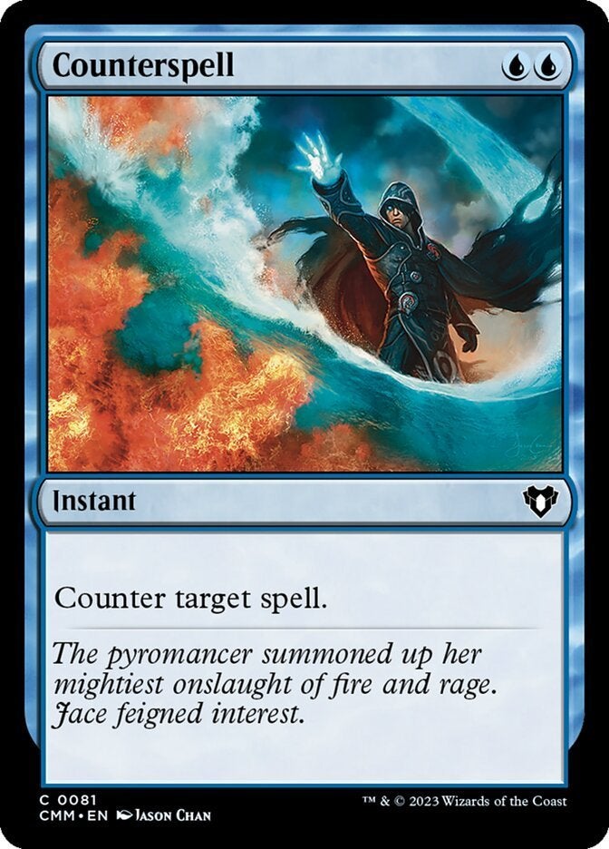 An blue instant card from Magic: The Gathering that counters a target spell.