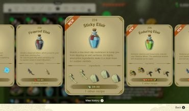 How to Make a Sticky Elixir in Zelda: Tears of the Kingdom