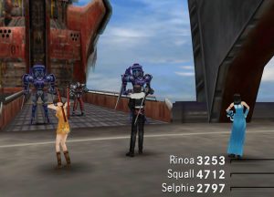 FFVIII Screenshots - Squall faces one last group of enemies before escaping the prison.