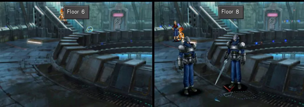 Zell explores the prison after escaping his cell.