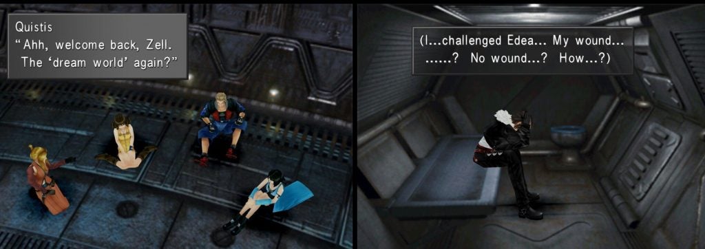 Quistis, Selphie, Zell, Rinoa, and Squall all face a prison sentence for having attempted to assassinate Edea.