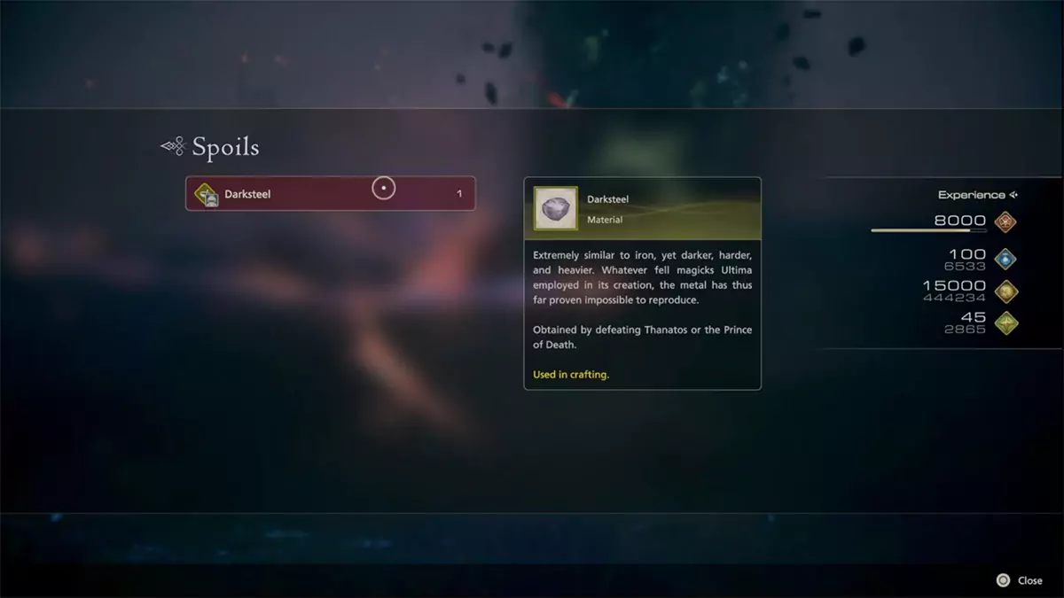 The rewards for completing the Grim Reaper hunt in Final Fantasy 16.