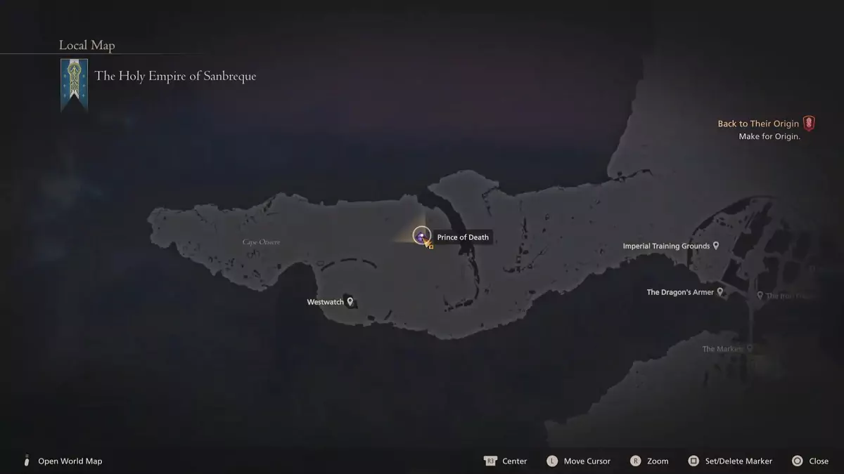 The location of the Grim Reaper in Final Fantasy 16.
