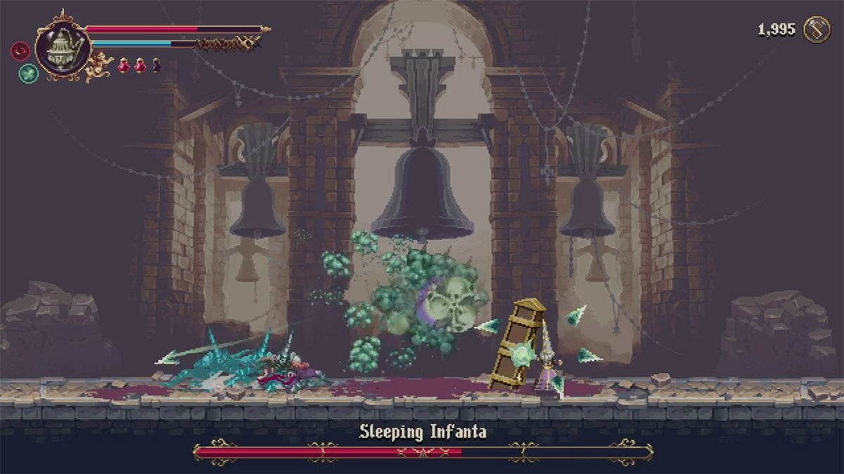 Sleeping Infanta launching miasma arrows at the player.