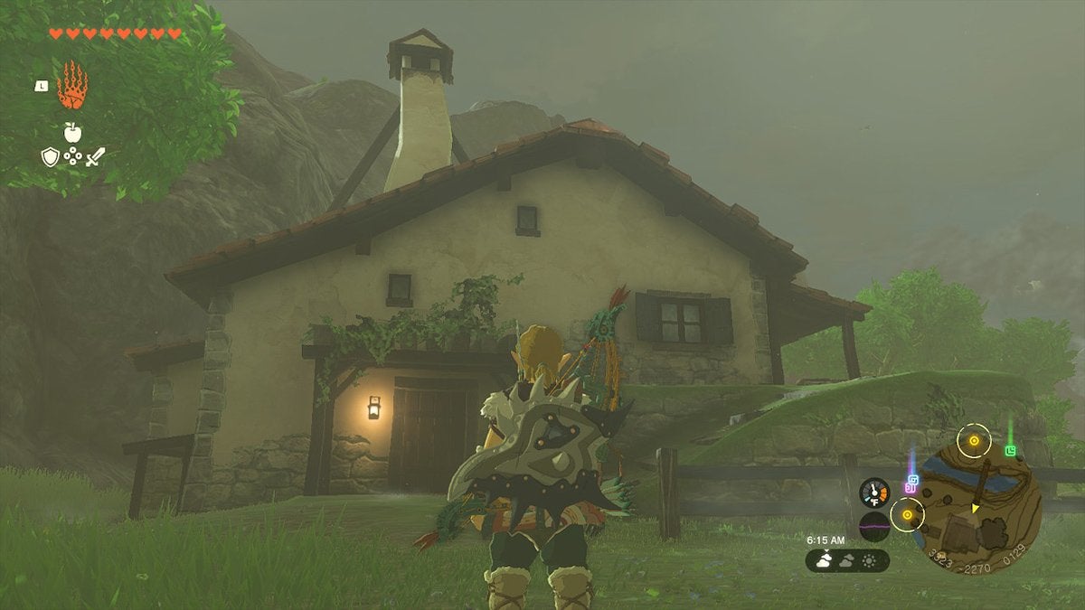 Link's old house near Hateno Village in The Legend of Zelda: Tears of the Kingdom.