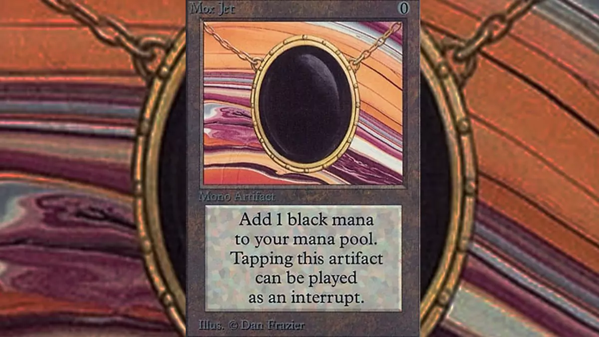 The Mox Jet card from the Alpha set in Magic: The Gathering.