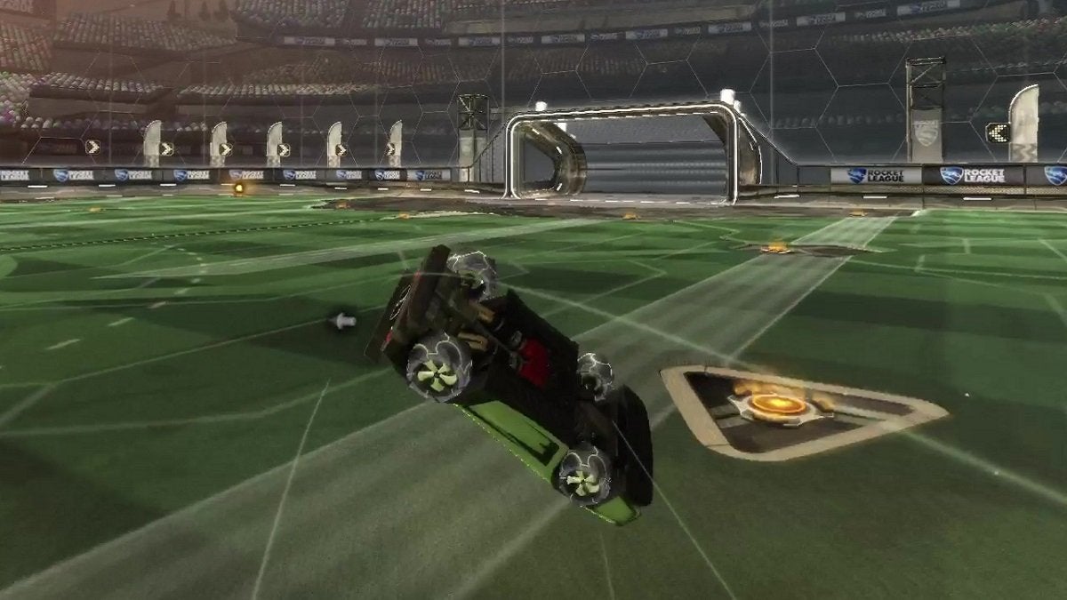 Diagonal flipping in Rocket League.