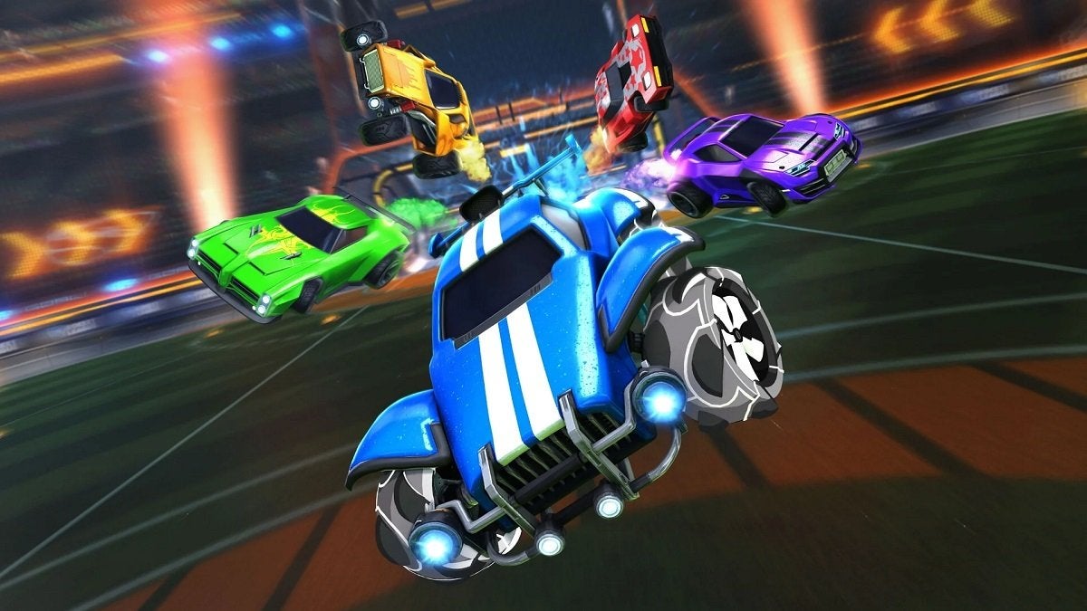 Multiple cars from Rocket League.