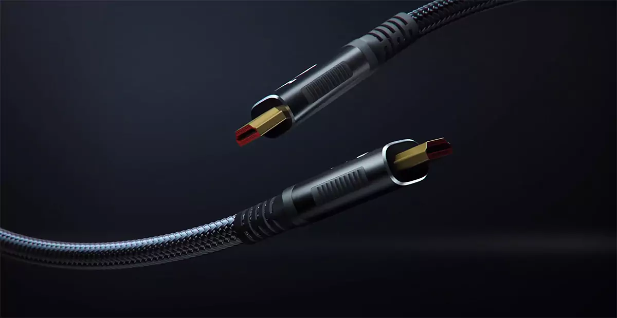 An HDMI 2.1 cable made by the Snowkids brand.
