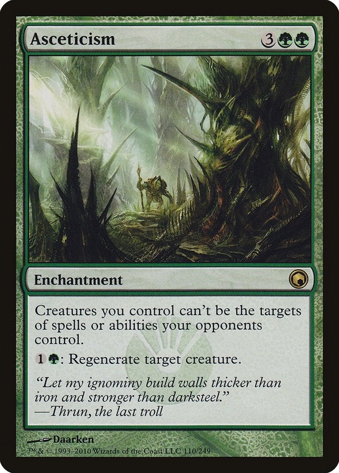 A green enchantment card that gives creature cards Regenerate in Magic: The Gathering.