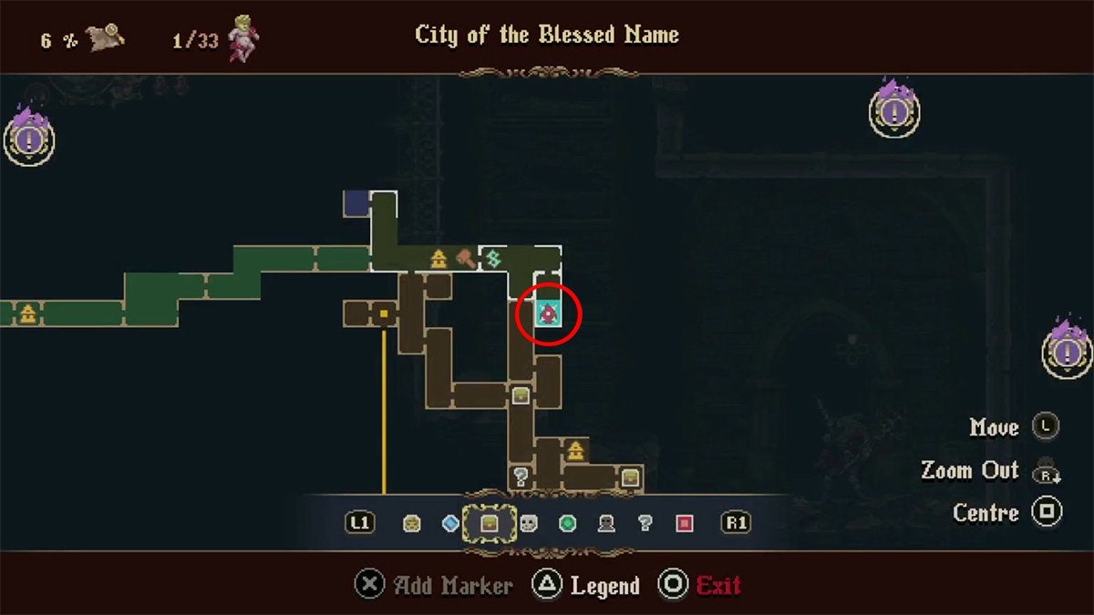 The Blood Upgrade room in City of Blessed Name.
