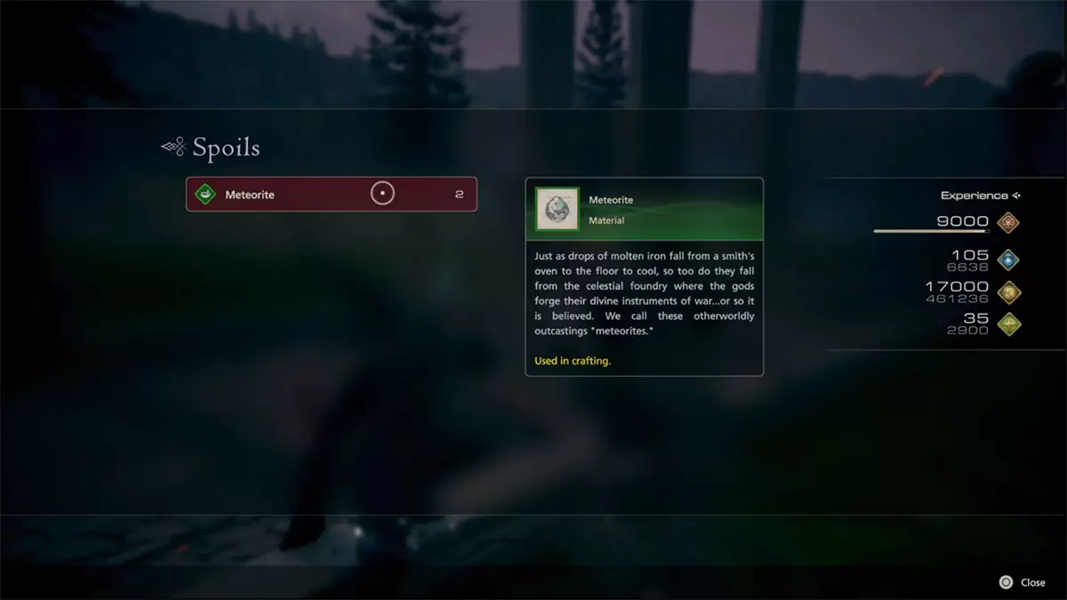 The rewards for the Knight of the Splendent Heart hunt in Final Fantasy 16.
