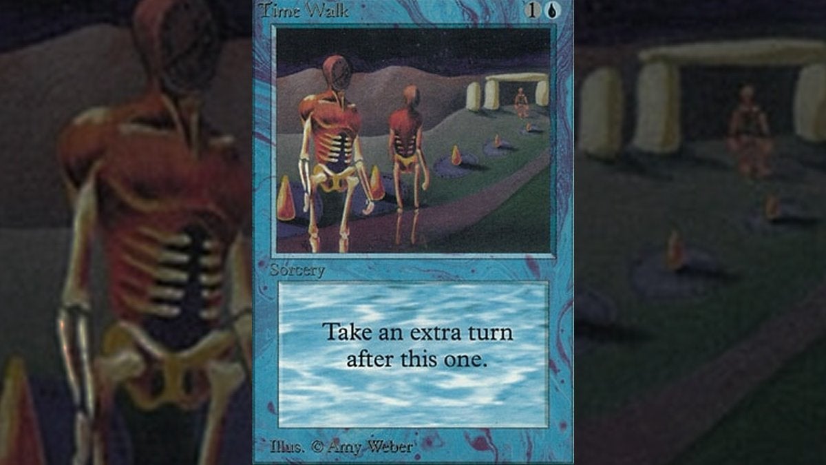 The Time Walk card from the Alpha set in Magic: The Gathering.