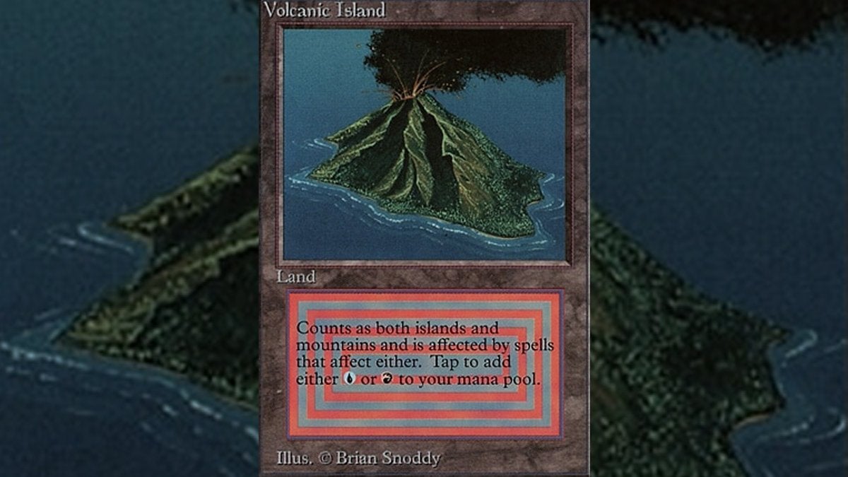 The Volcanic Island card from the Beta set in Magic: The Gathering.