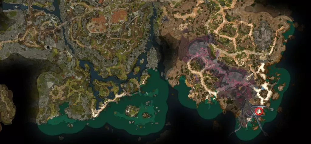 Where to find Shadowheart at the beginning of Baldur's Gate 3.