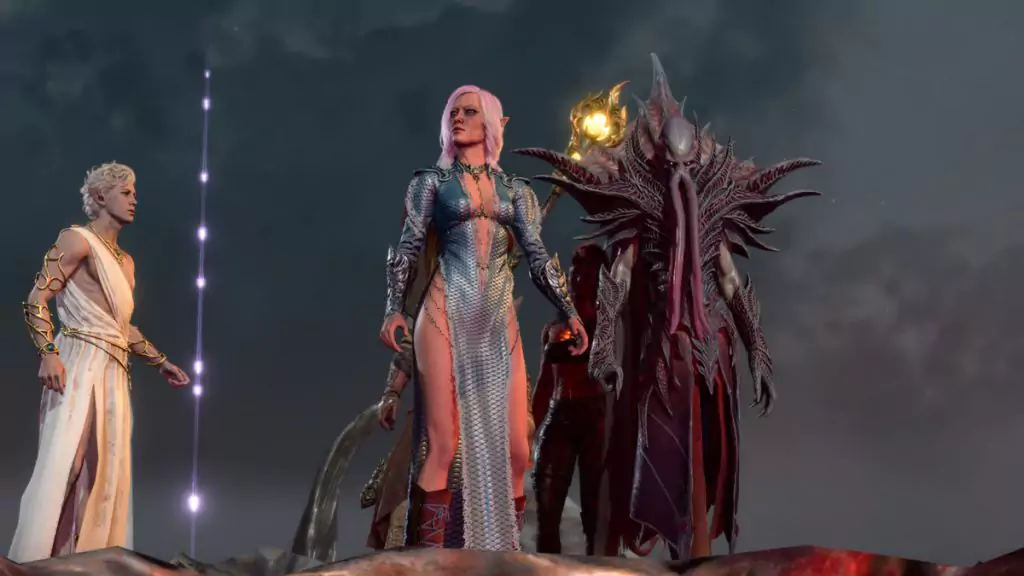 The main character and some of her companions preparing for the final battle in Baldur's Gate 3— one of the games with some of the best story elements in the modern era.