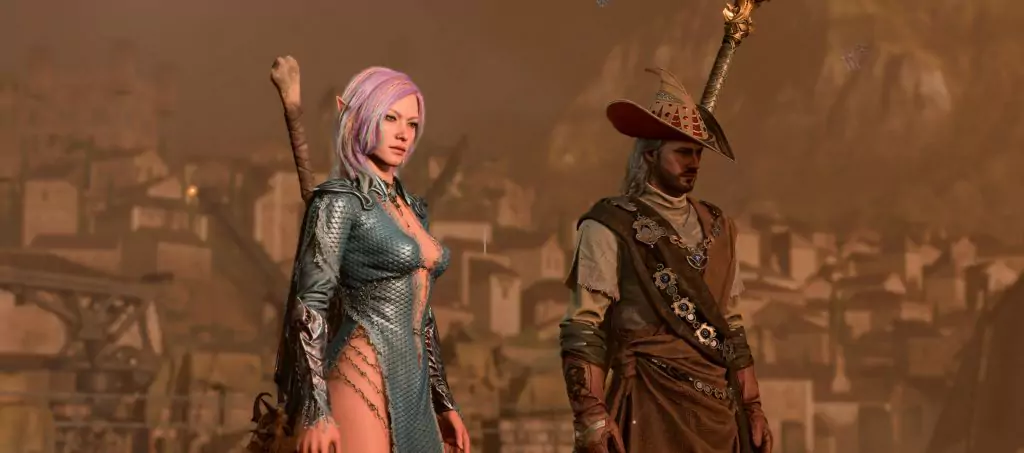 A Cleric and Wizard in Baldur's Gate 3.