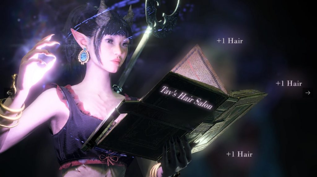 Tav's Hair Salon, a mod for Baldur's Gate 3 that adds more hairstyles for character creation.