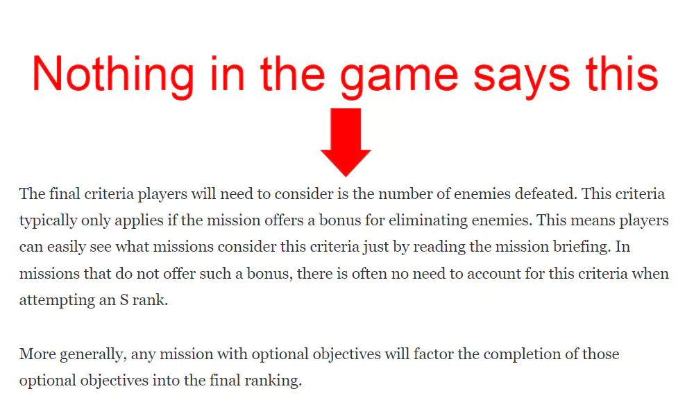 Red text pointing to a paragraph containing misinformation.