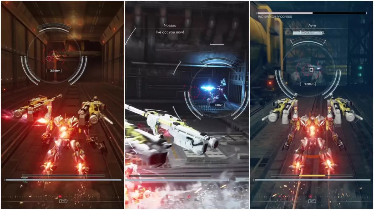 The enemies that hold Combat Logs in Chapter 2 of Armored Core 6.