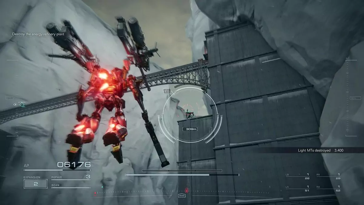 An enemy near a bridge that holds a Combat Log in the mission "Attack the Refueling Base."