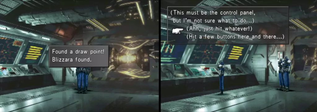 The Circuit Room has a Blizzara Draw Point as well as the Console that will shut down the power in the base.