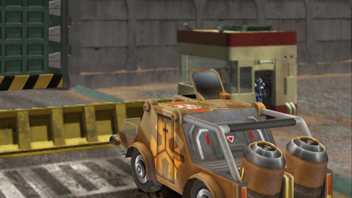Selphie and her team infiltrate the Galbadian Missile Base in a G-Army Vehicle.