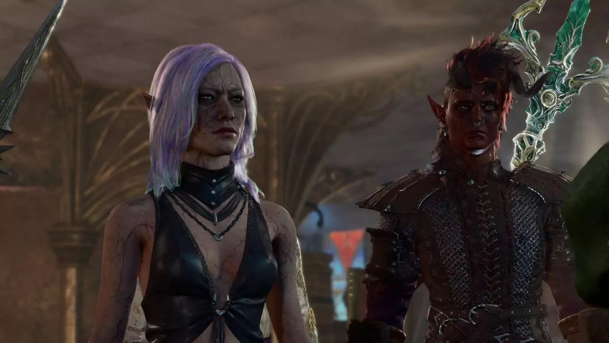 The protagonist and Karlach from Baldur's Gate 3.