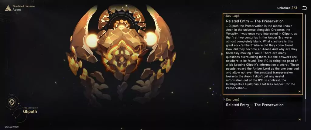 Qlipoth, the Aeon of Preservation in Honkai: Star Rail.