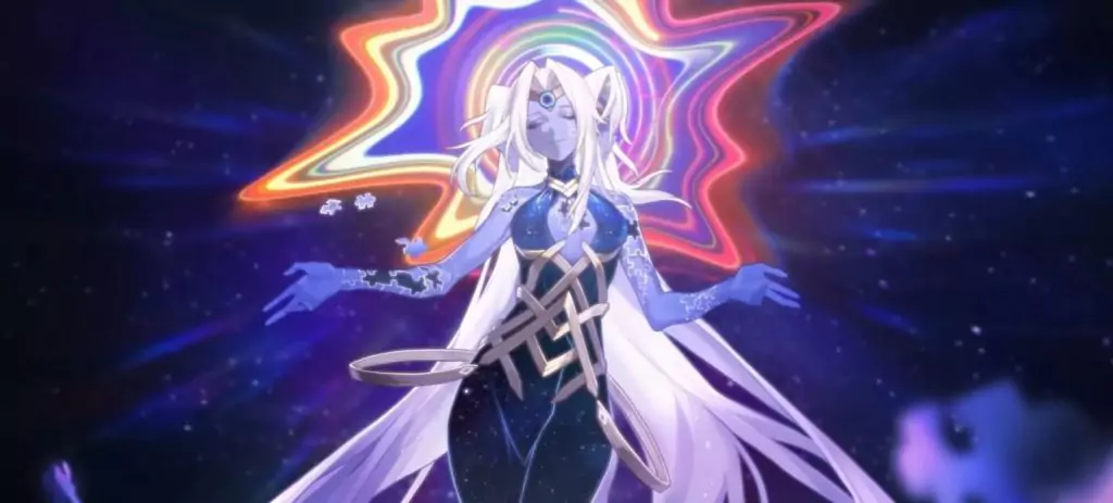 Xipe, the Aeon of Harmony in Honkai: Star Rail.