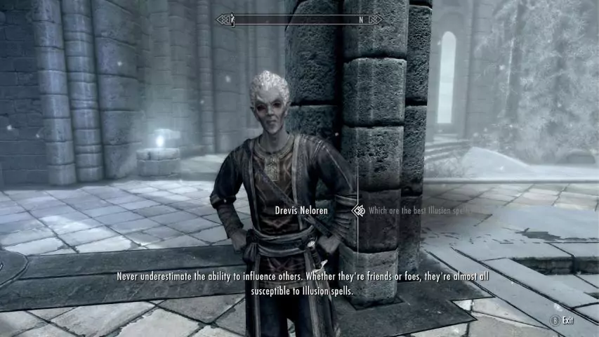 Drevis Neloren, Skyrim's Master Illusion Trainer.