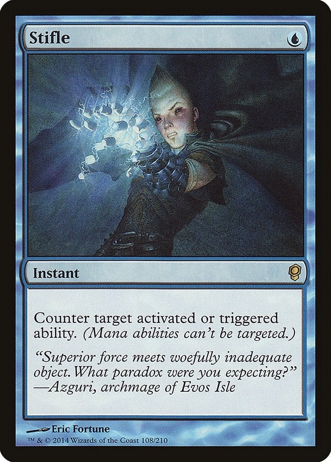 A blue instant card that counters activated and triggered abilities in Magic: The Gathering.