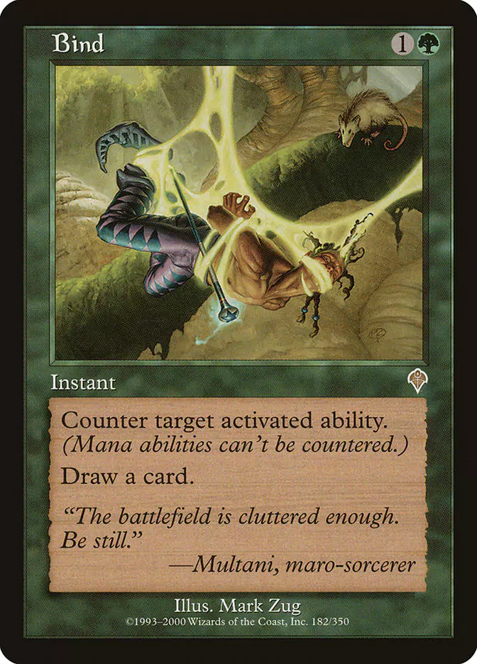 A green instant card that counters activated abilities in Magic: The Gathering.
